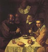 Diego Velazquez Trois Hommes a table (df02) painting
